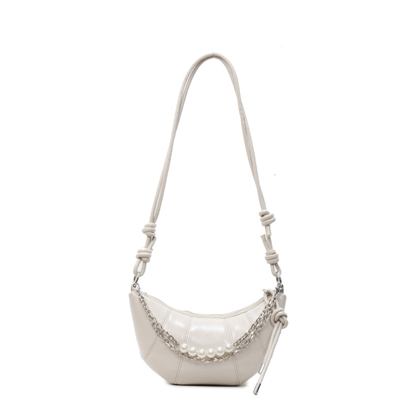 designer 2025 New Niche Design Trendy Simple Solid Color Horn Bag Versatile Commuter Fashion Single Shoulder Crossbody Bag for