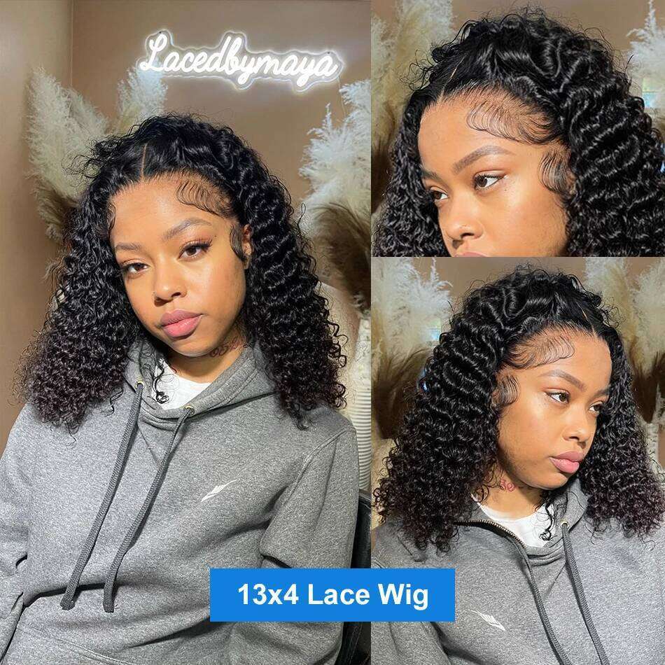 NAMM Xcurly Curly Short Bob Human Hair Wigs 13x4 13X6 HD Lace Frontal Brazilian Deep Wave 5x5 Closure Wig For Women Pre Plucked