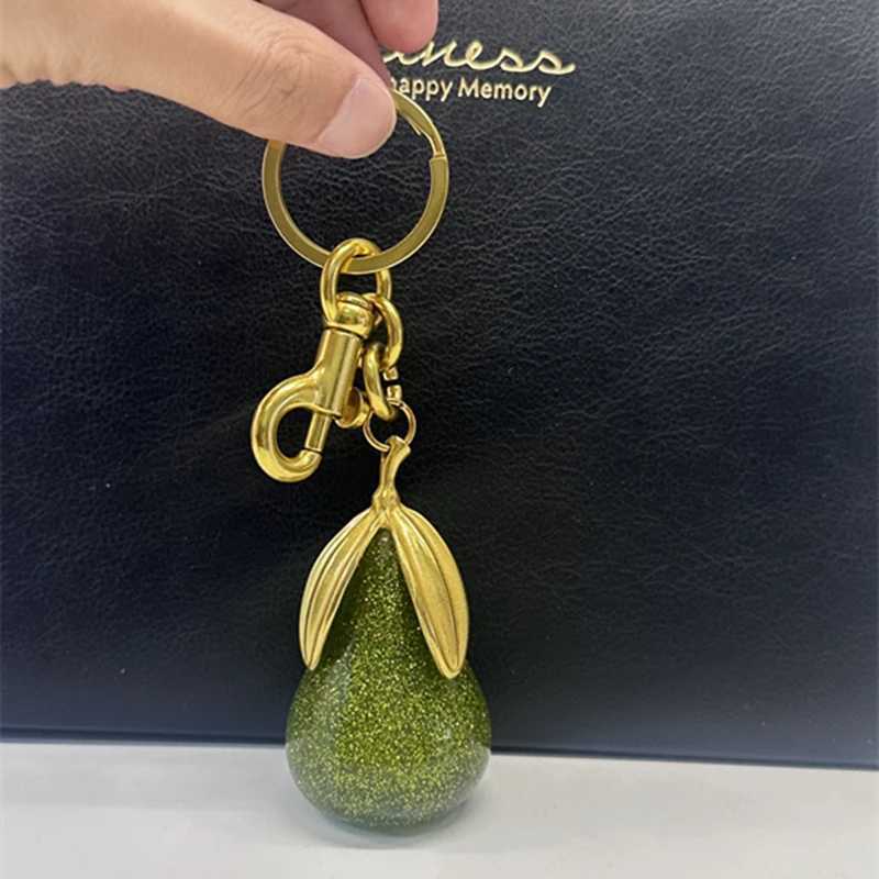 2025 New Exquisite Crystal Green Pear Pendant ForHandbag Shoulder Bag DIY Bag Charm AccessoryXJ250607