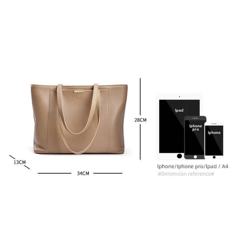 Ladies' Genuine Leather Tote Large Capacity Women Commute Shoulder Bags Fashion Female Square Handbag Hot Sale