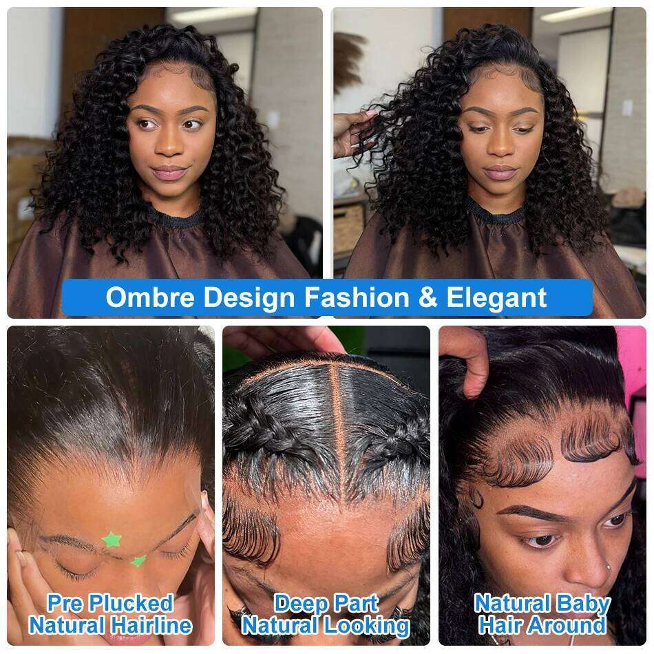 NAMM Xcurly Curly Short Bob Human Hair Wigs 13x4 13X6 HD Lace Frontal Brazilian Deep Wave 5x5 Closure Wig For Women Pre Plucked