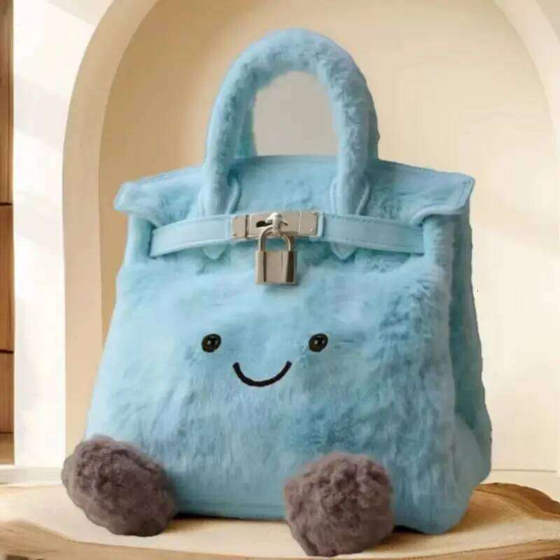 Autumn/Winter New 2025Cute Daifei Bag Girl Bag Fashion Joker Blue Small Fresh Portable Plush Handbag Girls' Gifts