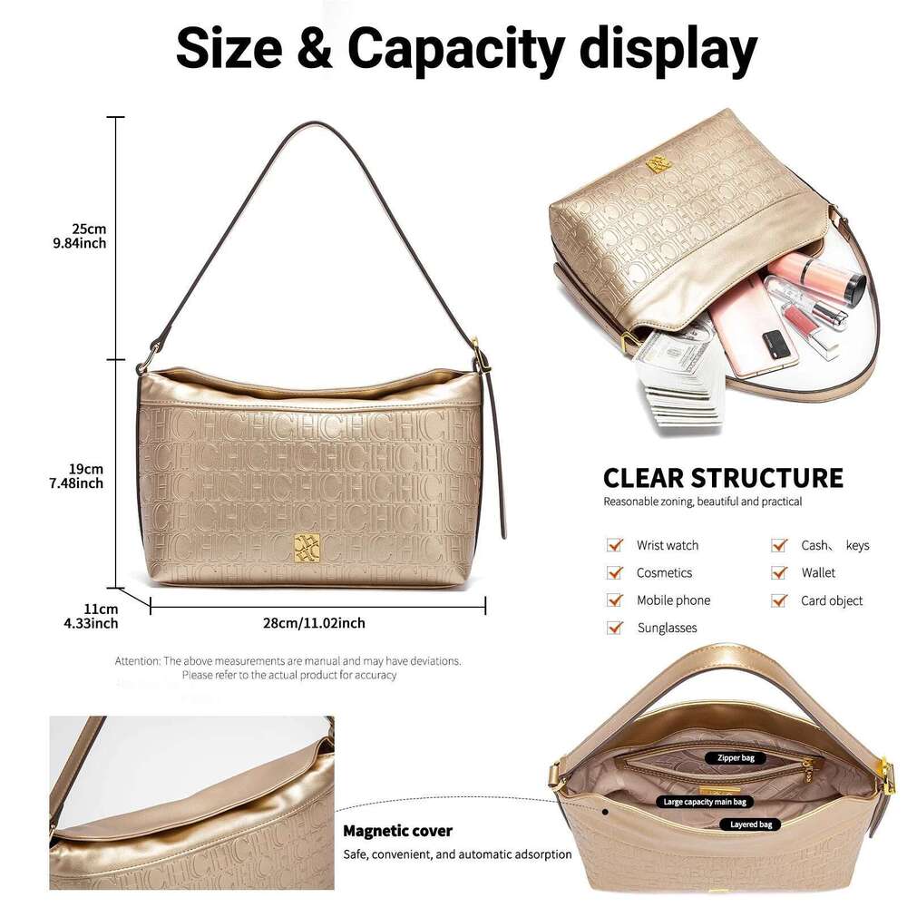 Women's Tote Fashion Classic Retro Woman New Solid Color 2025 Shoulder Bag Business Party Design