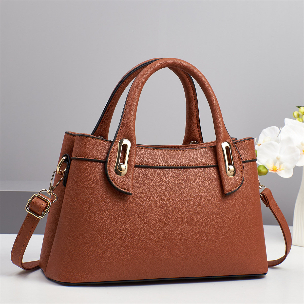 Luxury Brand Designer Bag Foreign Trade Simple Fashionable Elegant Solid Color Women's Shoulder Bag Large Capacity Stylish Handbag Patchwork Cros