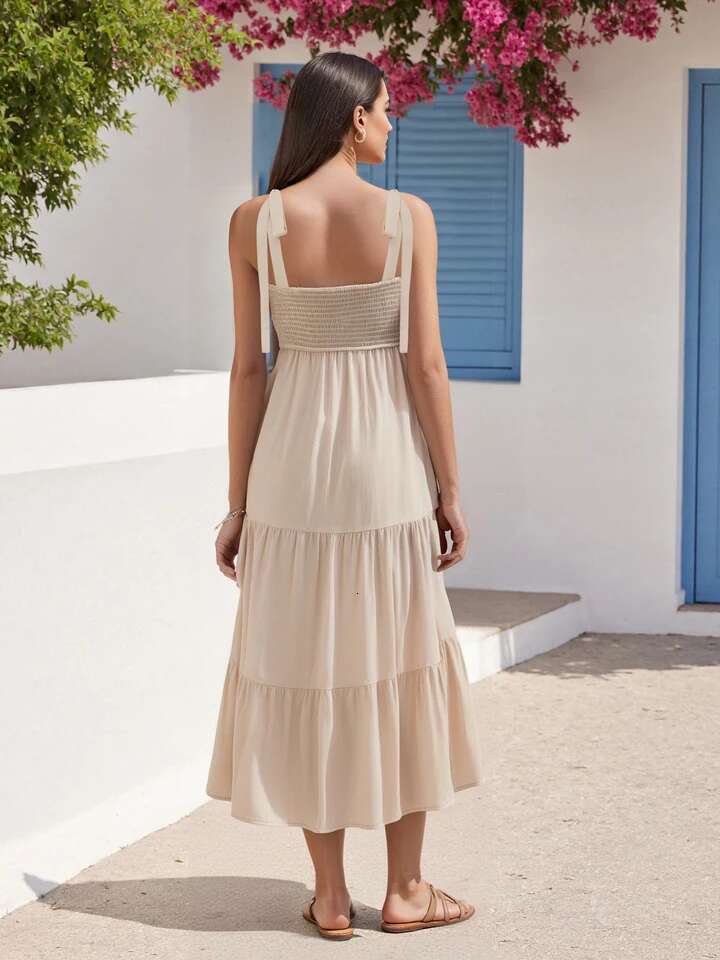 Bohemian Floral Print Off-shoulder Maxi Dress with Ruffle Hem and Tie Waist Detail for Womensummer Beach Party