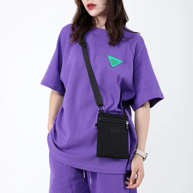 Women Small Crossbody Bag Casual Student Messenger Bags Vintage Ladies Phone Purse Handbag Nylon Canvas Shoulder Bag 250606