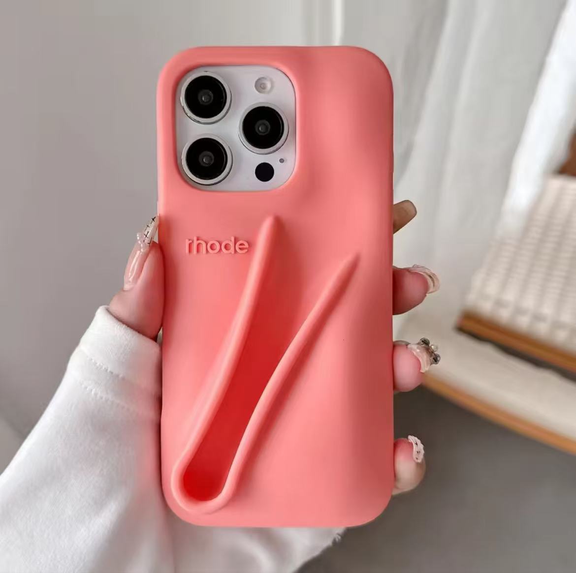 Rhode Lipstick Cases Portable Protective Series Silicone Phone Case For iPhone 16E 16 11 12 13 14 15 Pro Max Plus Fashion Style