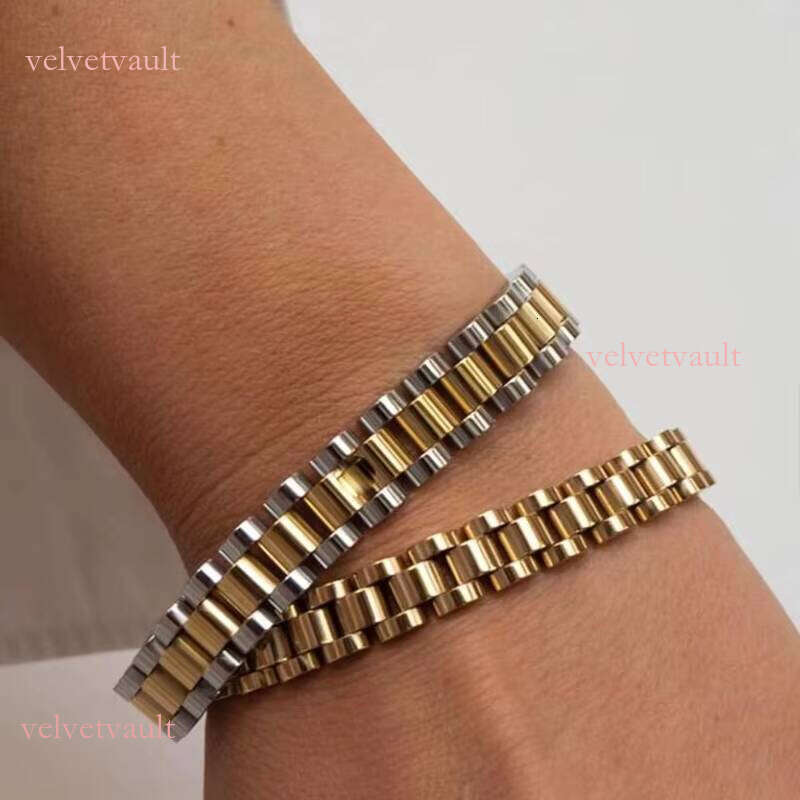 Pulsera Gold Plated Stainless Steel Couple Bracelets for Women Men Bangles