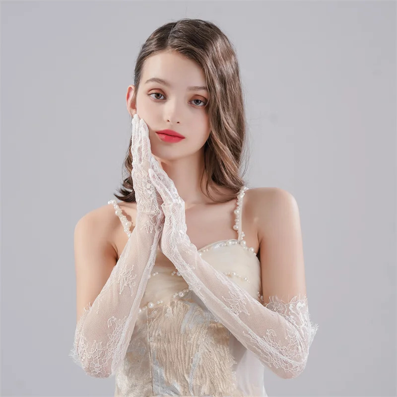 Wedding Dress Lace Long Gloves 250603