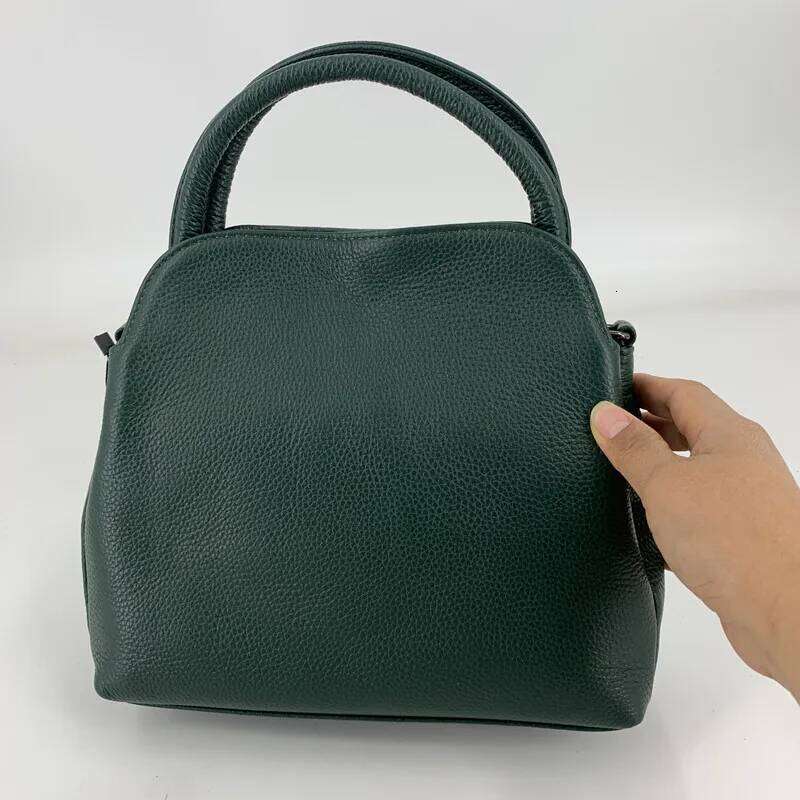 Woman Handbags Women Genuine Leather Crossbody New Fashion Female Shoulder Messenger Purses Solid Mom's Hand Bag