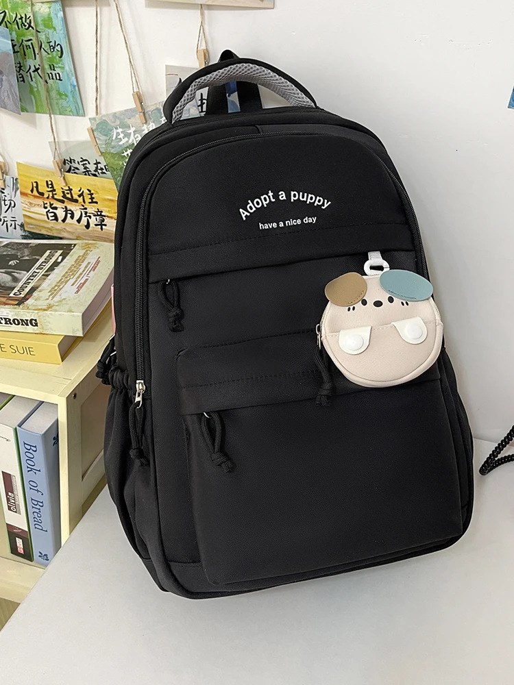 Trendy Cute DoubleShoulder Backpack Lightweight Waterproof LargeCapacity Schoolbag for MiddleHigh School and College Students 250605