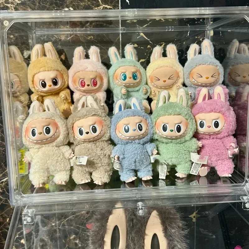 For Labubu Doll Blind Box The Monsters Face Macaron Heartbeat Enamel PVC Figurine Tabletop Ornament Kawaii Kid Birthday GiftsXJ250607