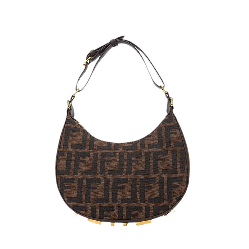 hot free shipping designer Shoulder shoulder for woman outdoor casual half moon vintage cross bag brown