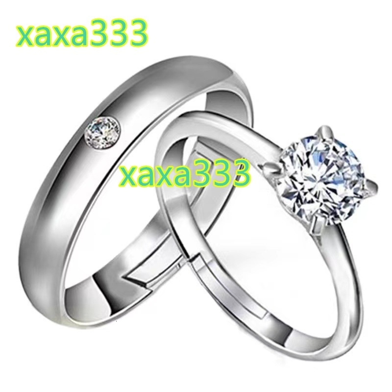 Casual Couple Ring Platinum Opening Adjustable Jewelry Popular Valentines Day Gift for Engagement