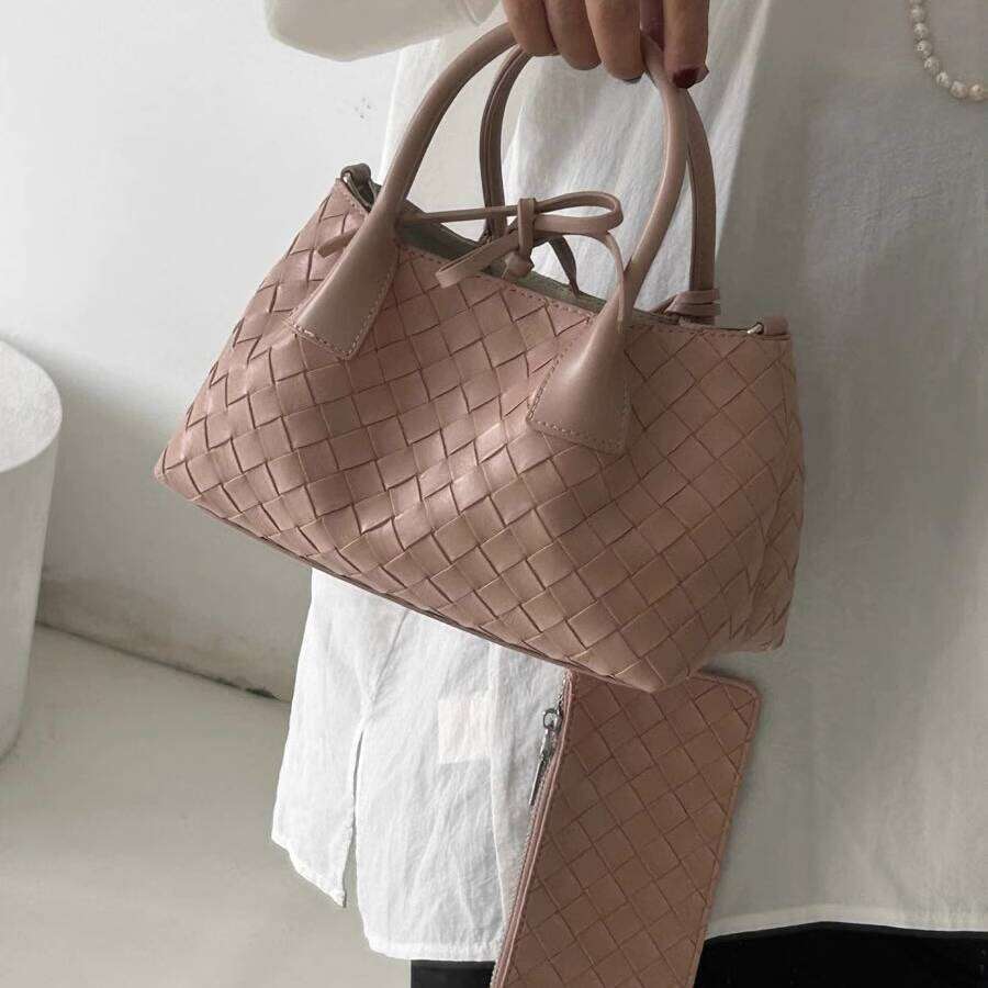 Stylish Jam Basket Handwoven Tote Large Bag for Women New Handheld Crossbody