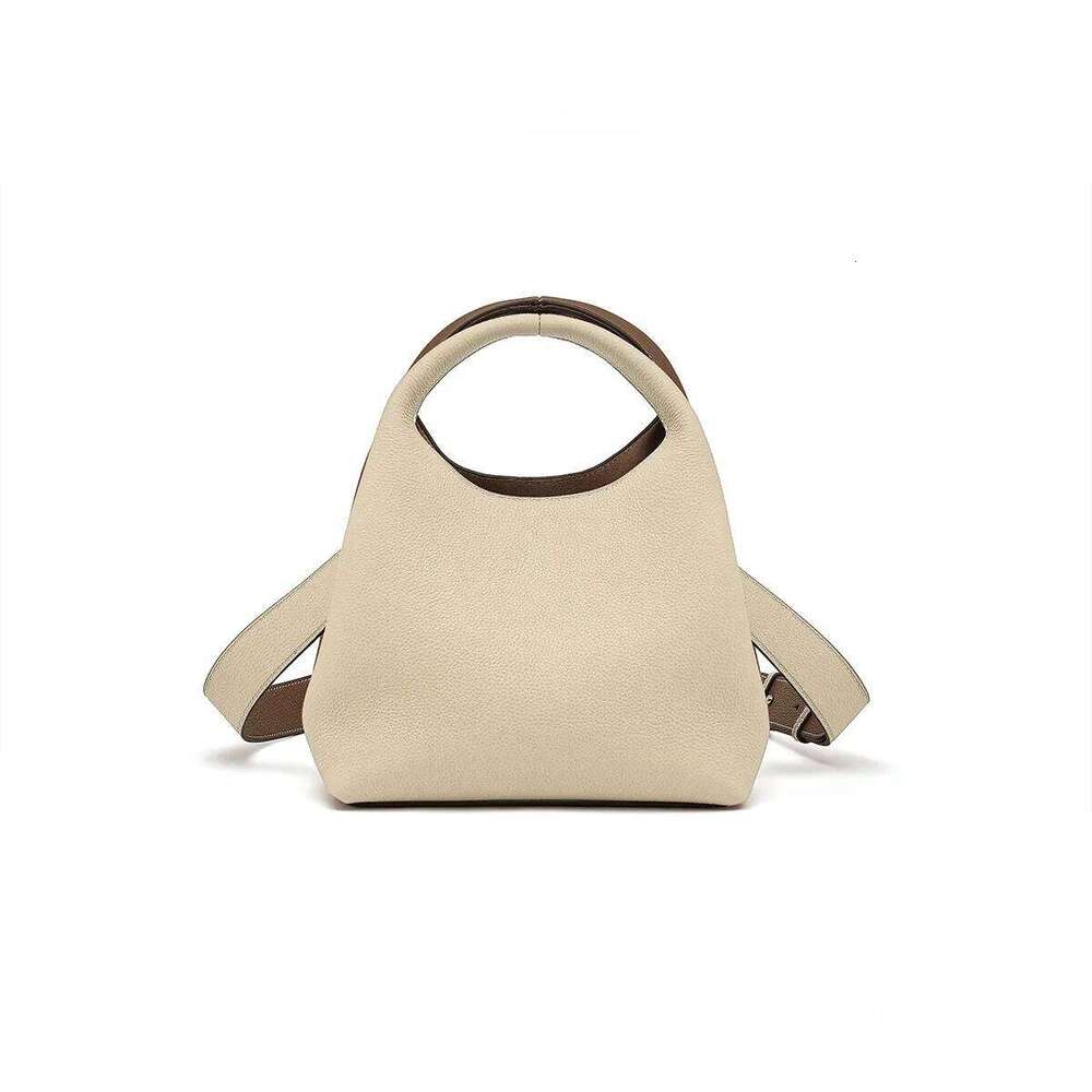 2024 New Nichedesign Genuine Leather Soft Bucket Handbag Women's Shoulder Crossbody Bag Direct Manufacturer Supply