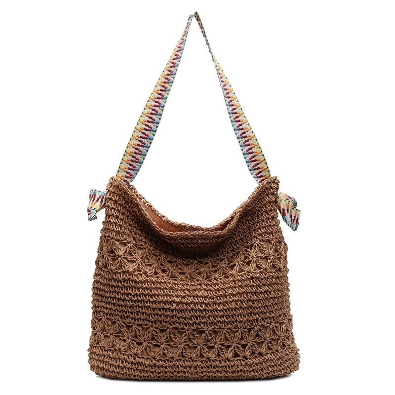 designer Large Capacity Woven Straw Bag for Women 2025 Summer New Vacation Beach Underarm Bag Seaside Tote Underar