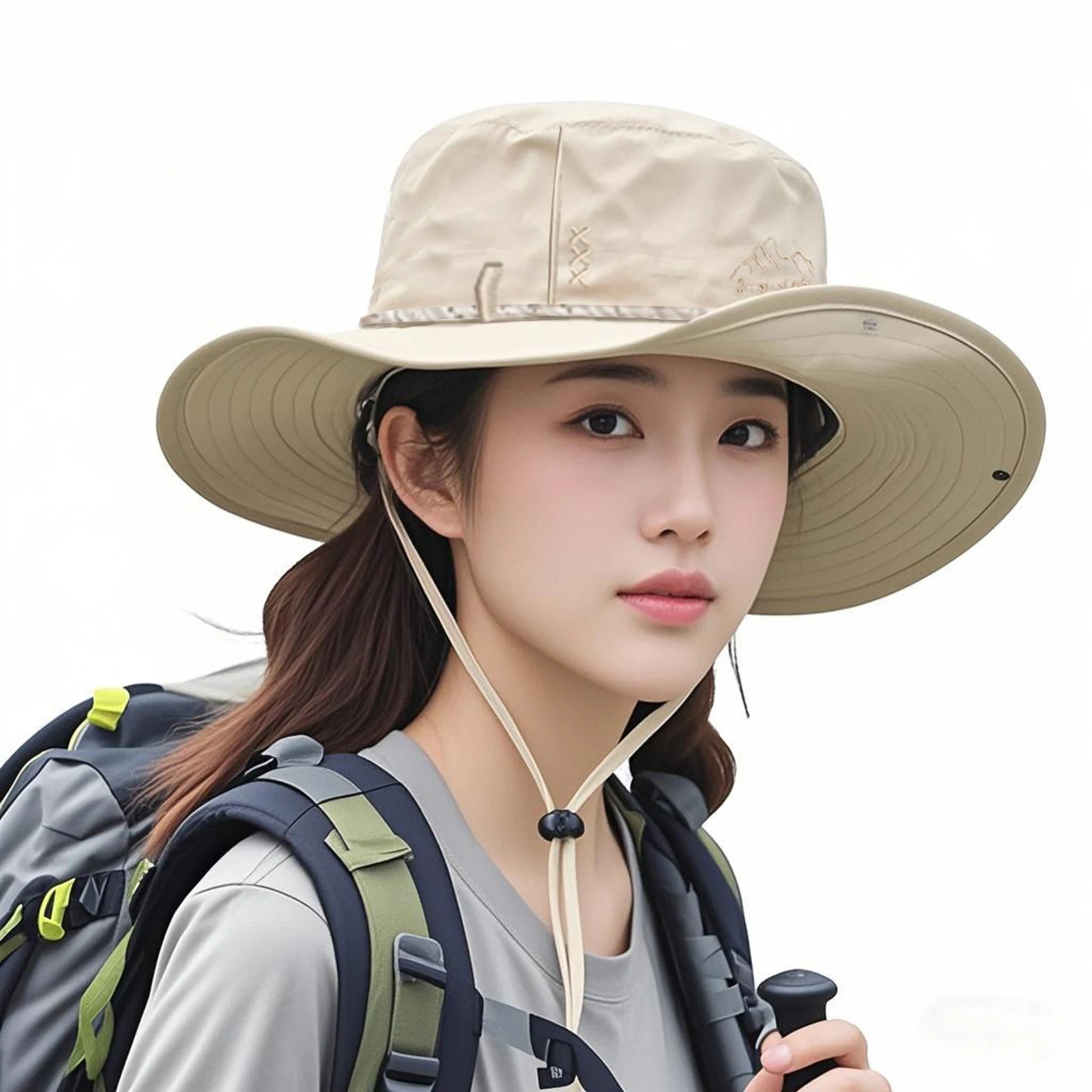 Mens Sun Protection Hiking Hat Outdoor UV-Resistant Bucket Hat Summer Fishing Hat Sunshade Hat for Fishing. 250606