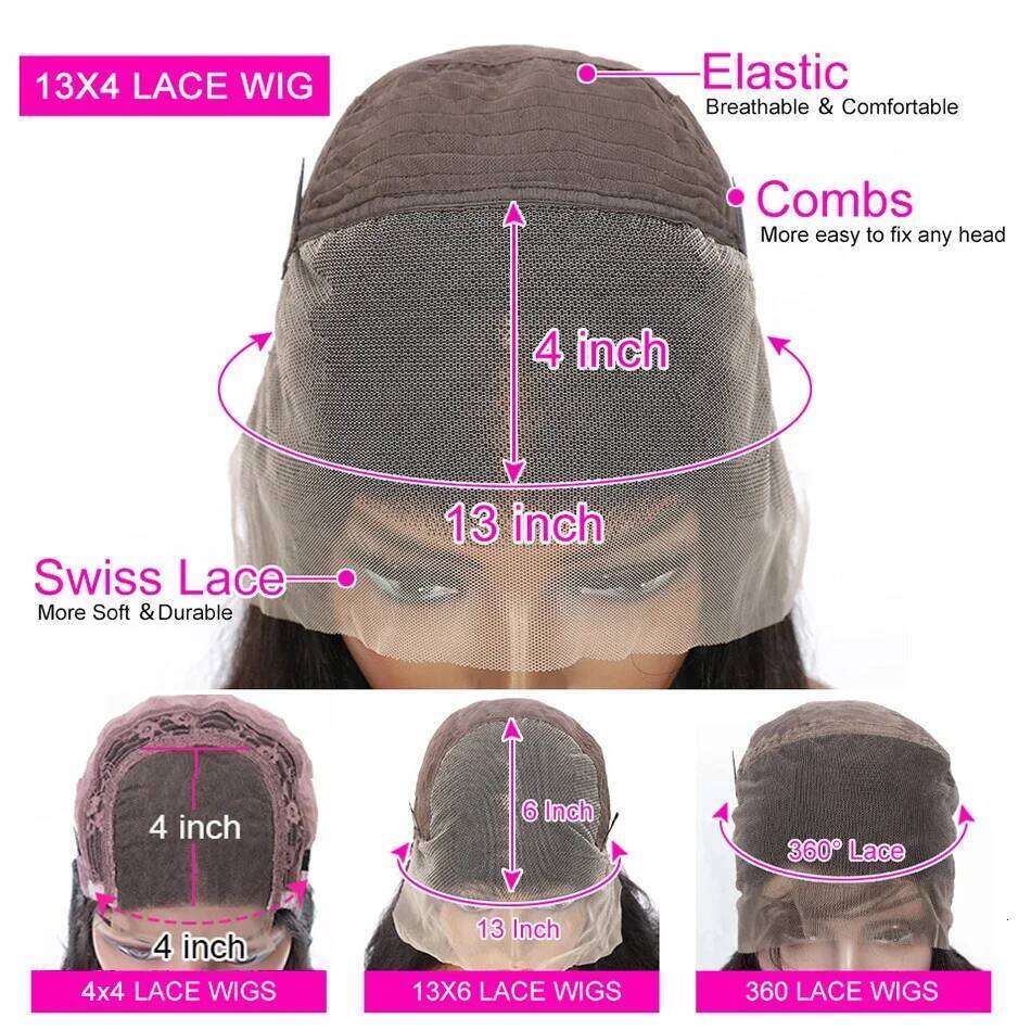 NAMM Curly wigs Transparent Lace Front Chocolate Brown 13x4 13x6 Brazilian Deep Wave Frontal Human Hair Wig for Women Pre Plucked