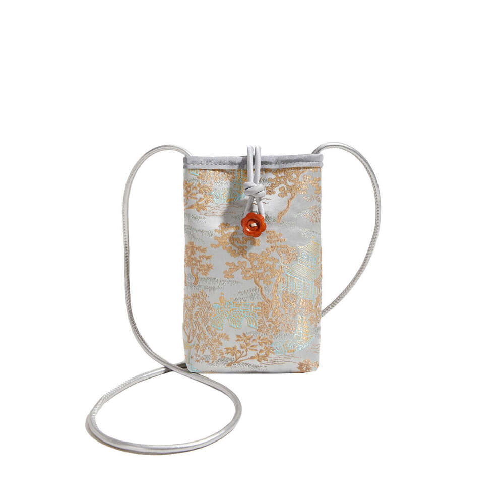 New Chinese Style National Trend Mobile Phone Small Women's Fresh Niche Single Shoulder Crossbody Bag Lightweight Coin Purse