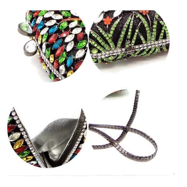 Women Tree Crystal Bag Stones Evening Bridal Rhinestone Purses and Handbags Wedding Party Clutches Bags Lady Clutch