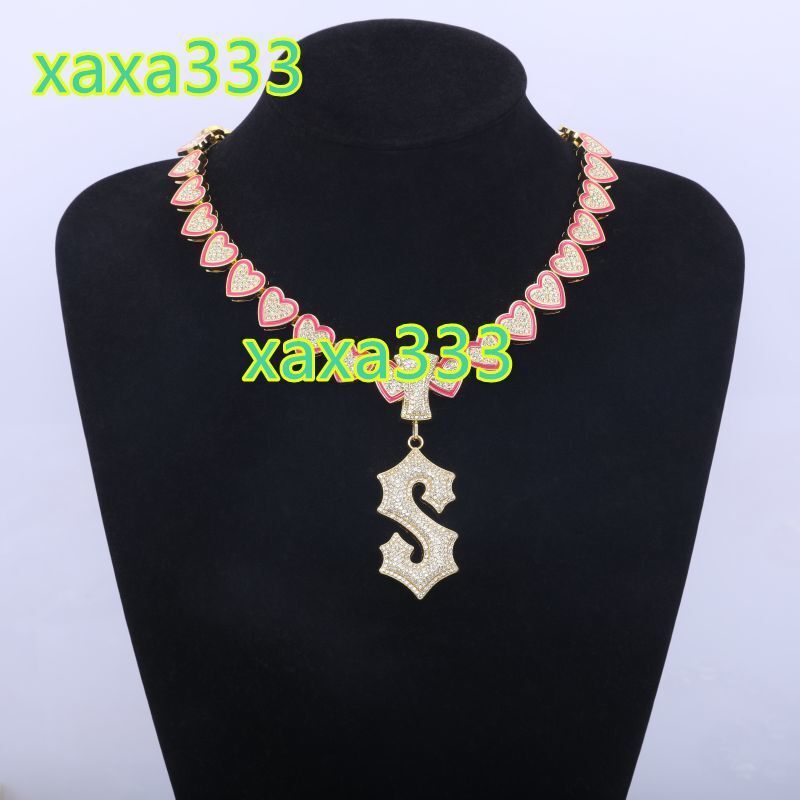 Trendy Cuban Chain Hip Hop Jewelry Gold Plated Silver Rhinestone Zinc Alloy Necklace Bracelet Diamond Link Designselling Pop