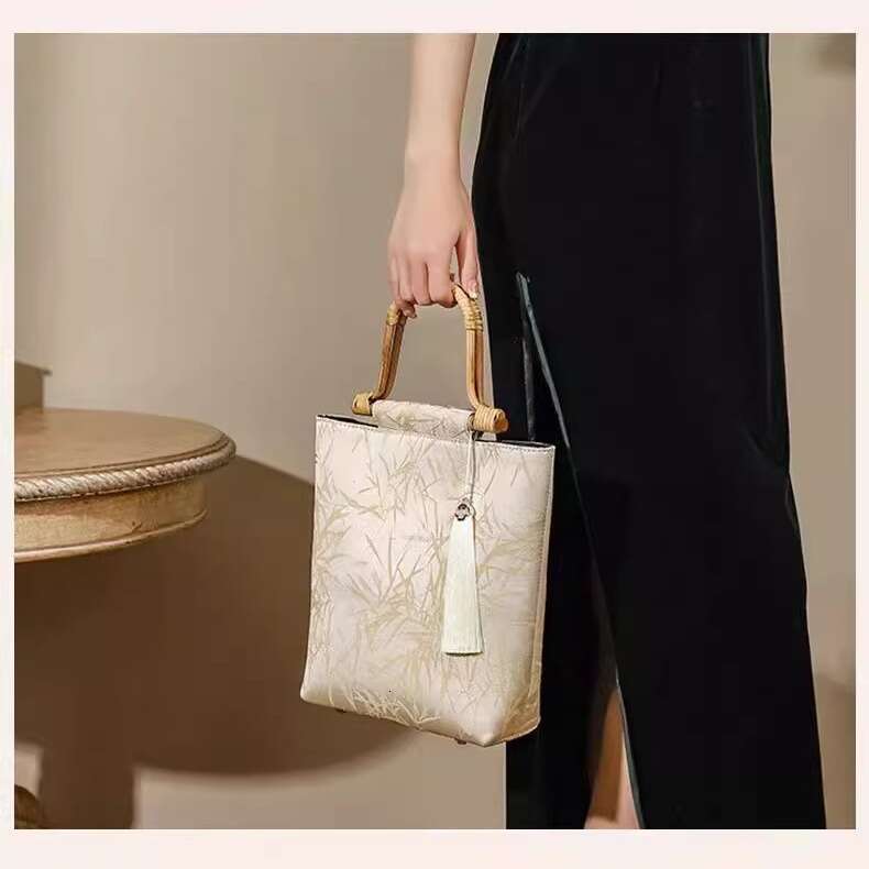 Shen Yin "Bamboo Forest Breeze" Bamboo Handbag Cheongsam Large Capacity Versatile New Chinese Style Bag