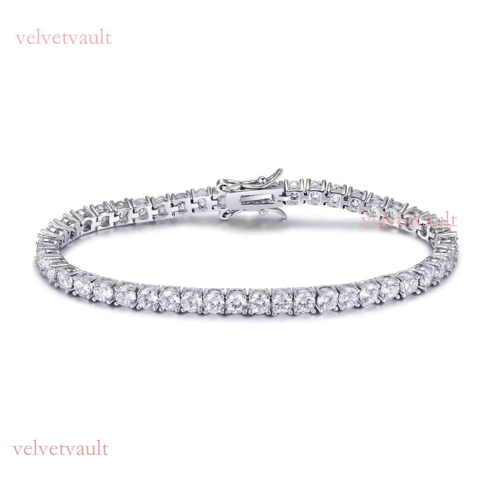 Jewelry Zircon Plated Sier Chain Trend Tennis Bracelet
