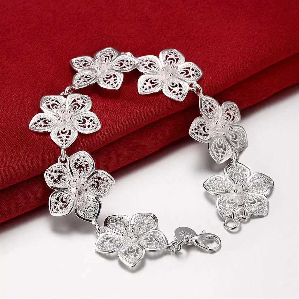Charm Fashion Party Wedding 925 Sterling Silver Jewelry Sets Fine Flowers Necklaces s Earrings for Women Christmas Gifts Z250607