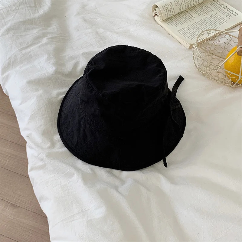 Japanese Drawstring Homemade Handmade Hat Fisherman Hat Women Summer Quick-drying Lightweight Sun Protection Sun Hat Basin Hat 250606