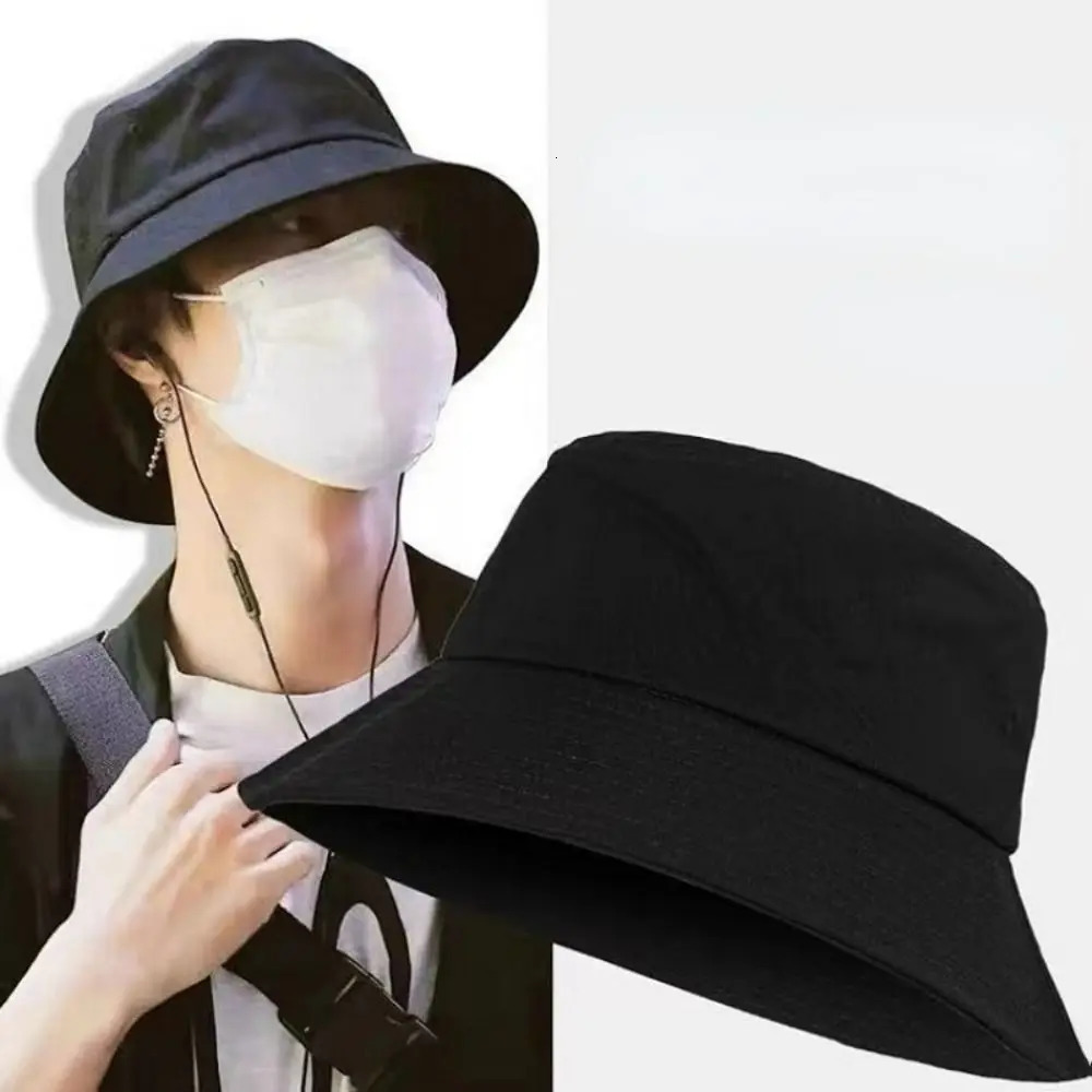 Foldable Double-sided Bucket Hat Summer Sun Hat Visor Fisherman Cap Sun Protection Big Brim Sunscreen Hats Caps for Men Women 250605