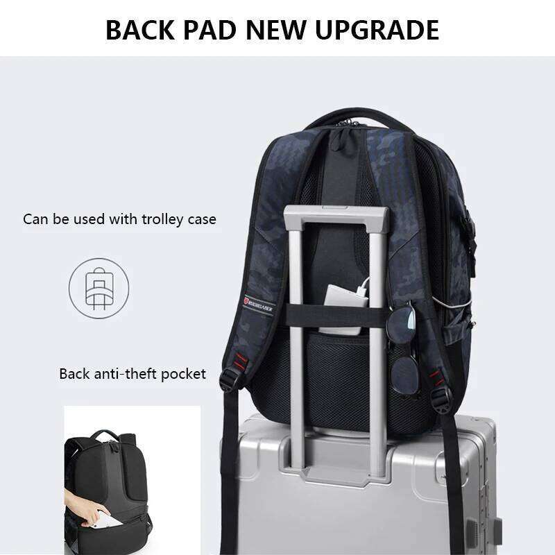2024 New Waterproof Man Fit 17Inch Laptop USB Charging Backpack Women Oxford Travel Male Vintage School Bag Mochila