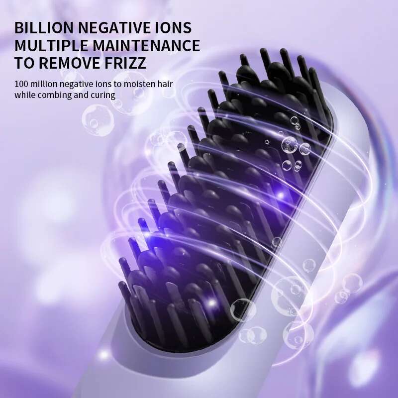Electric Heating Straight Hair Comb LCD Screen USB Wireless Portable Negative Ion Styling Tool Rechargeable Straightening Brush