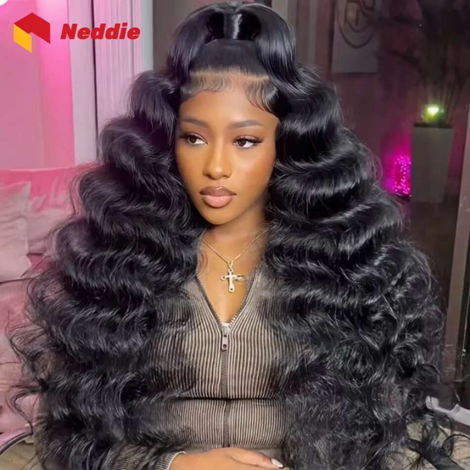 NAMM 13x6 Frontal Wig 30 Inch 13x4 Hd Transparent Lace Front Preplucked Black Body Wave Human Hair Wigs for Women