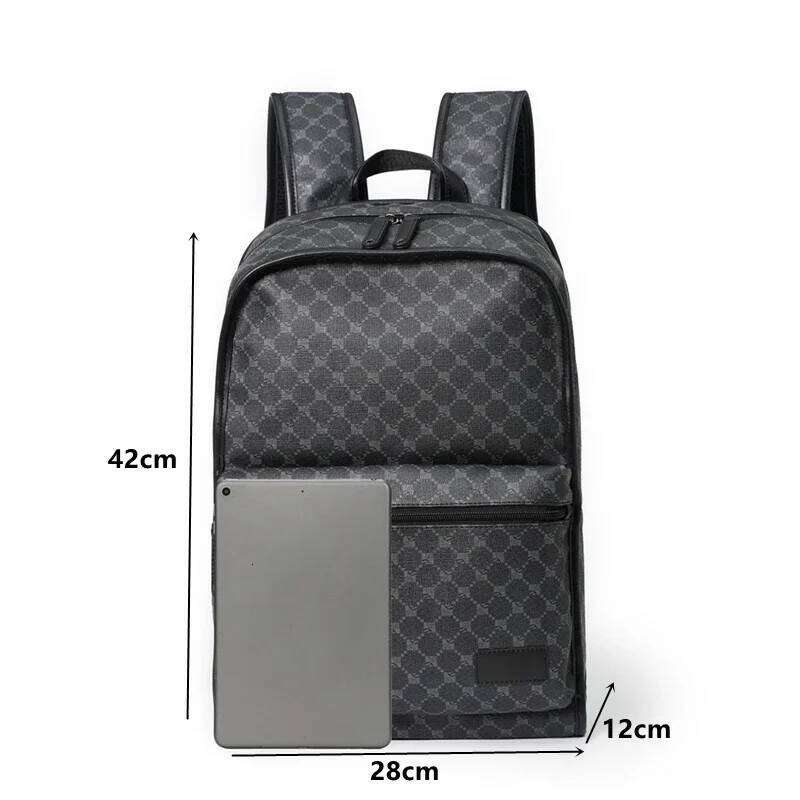 Floral Print Men Fashion Design Men's Backpacks Large-Capacity Travel Bags PU Leather Backpack Male Schoolbag