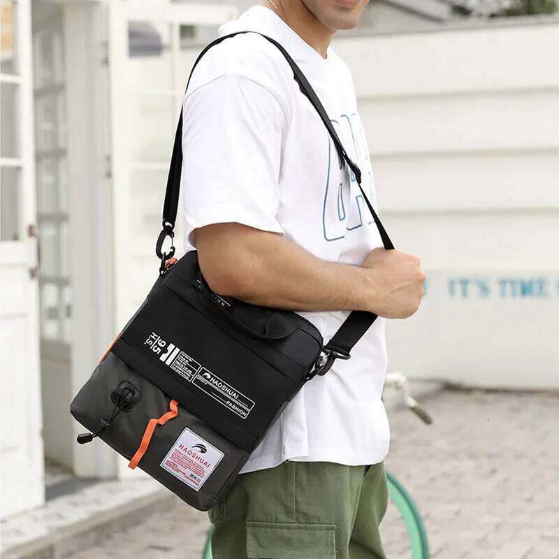 Men's Satchel Shoulder Bag High Quality Boys Crossbody Pack Lightweight Man Messenger Flap Nylon Male Business Handbags X99C+