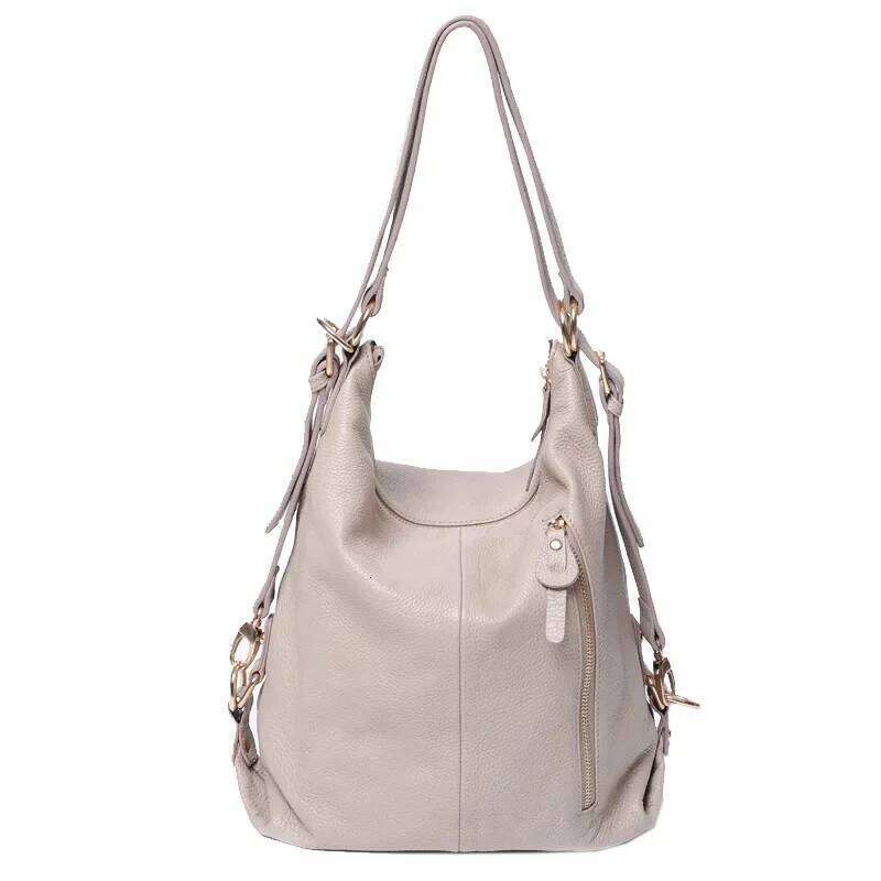 2024 New Vintage Fashionable Large Capacity Leather Women's Backpack Single Shoulder Motorcycle Equipment Accessories