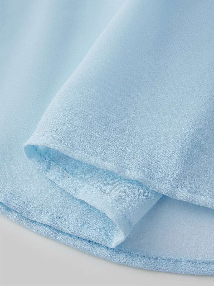 Womens Sleeveless v Neck Ruffle Trim Open Back Mesh Tank Top with Cropped Length for Summer Style