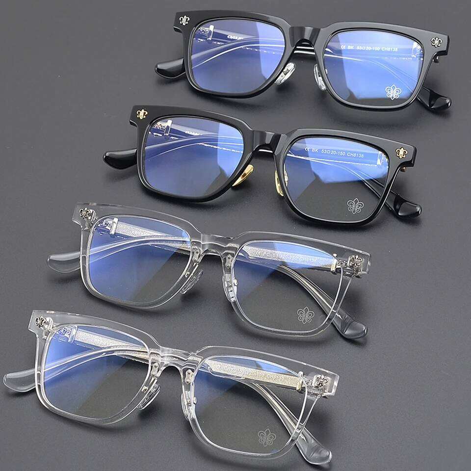 2024 New Women's Acetate Fashion Square Frame Designer Brand Men's Optical Prescription Reading Business Glasses
