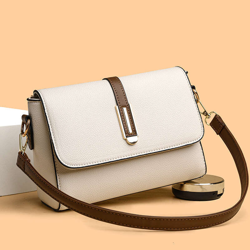Soft Leather Fashion for Women 2024 New Simple Texture Small Square Internet Celebrity Stylish Shoulder Crossbody Bag
