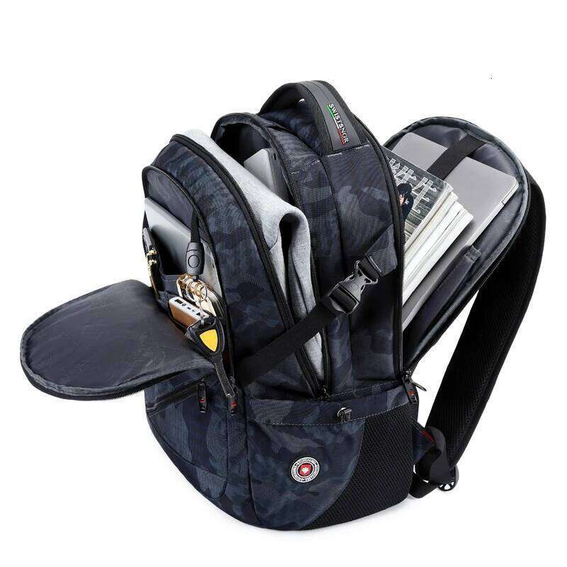 2024 New Waterproof Man Fit 17Inch Laptop USB Charging Backpack Women Oxford Travel Male Vintage School Bag Mochila