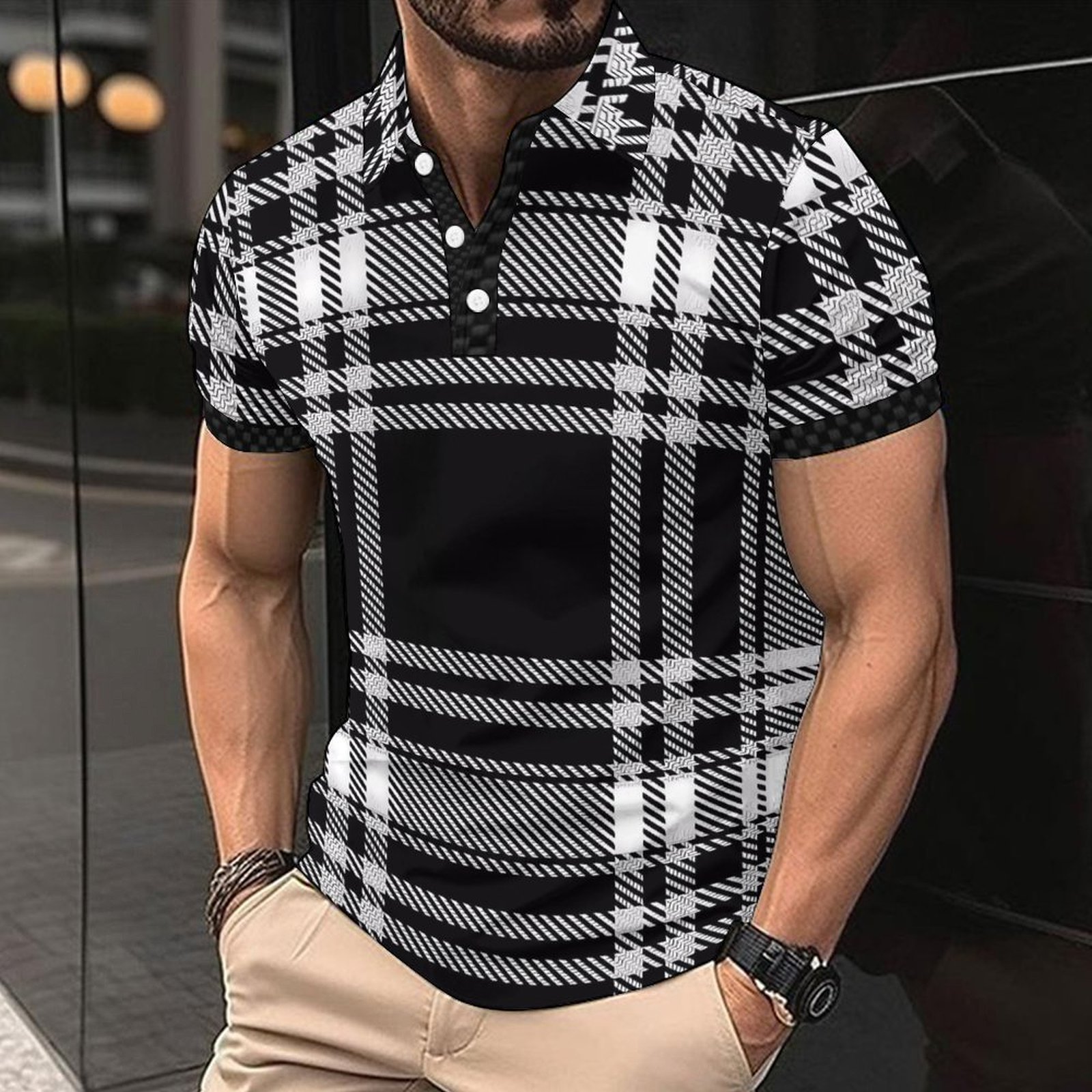 Men's T-Shirt Men's Street Fashion Summer Daily Shirt Hawaiian Whale Shark Cartoon Print Casual Loose Short Sleeve Beach TopEU Sizes: S - 3X