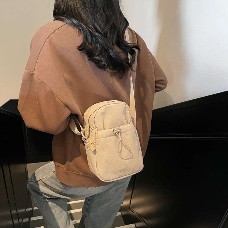 INS Canvas Women's Phone Versatile Casual Lightweight Crossbody Korean Style Niche Design Water Bottle Bag