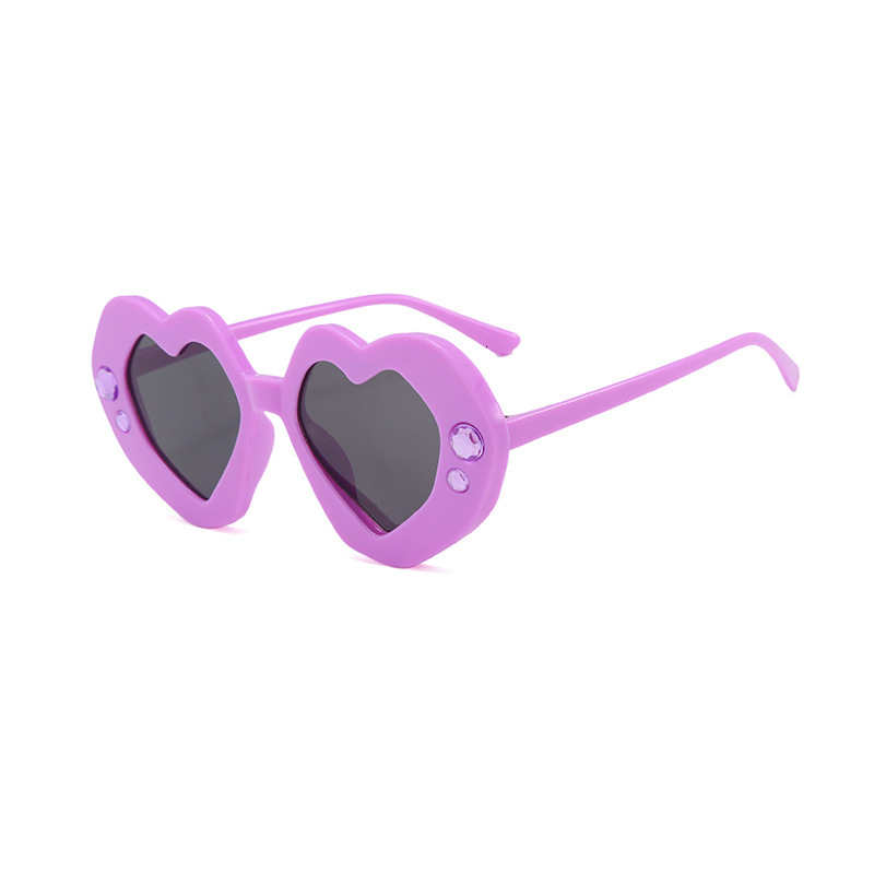New Heart-Shaped Children's Sunglasses Cool Cute Boys Girls UV Protection Sunshade