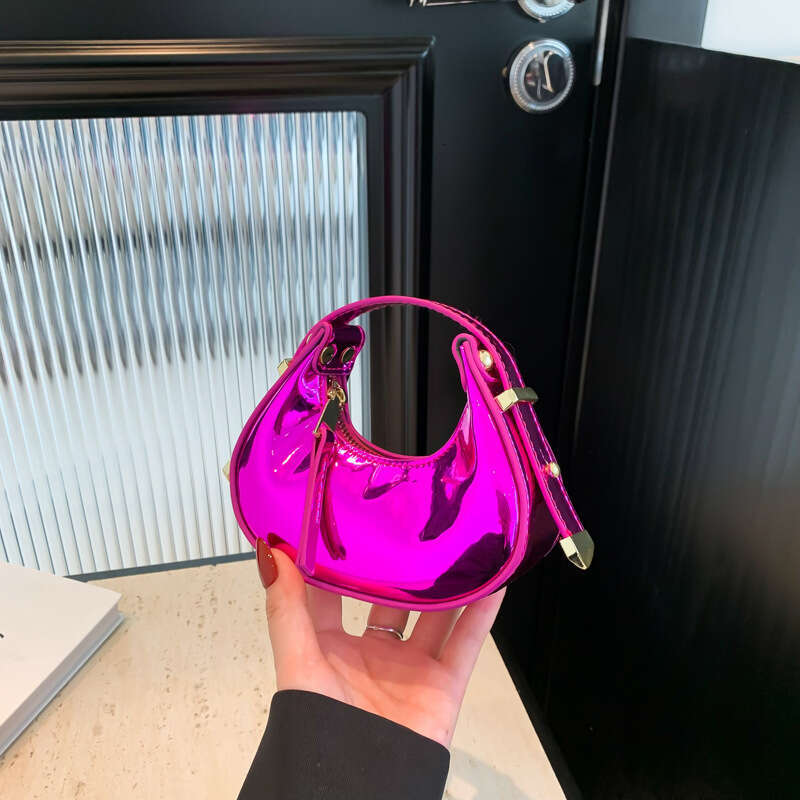 Glossy Mini Bag Women, High-End Fashion Lipstick Bag, 2025 New Casual Versatile Handbag for Kids