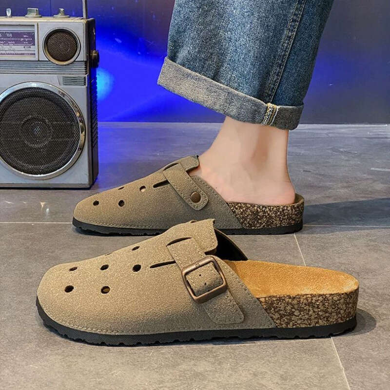 Beijiang Wolf Trendy Half Slippers for Men Summer Outdoor Casual Large Size Office Sandals