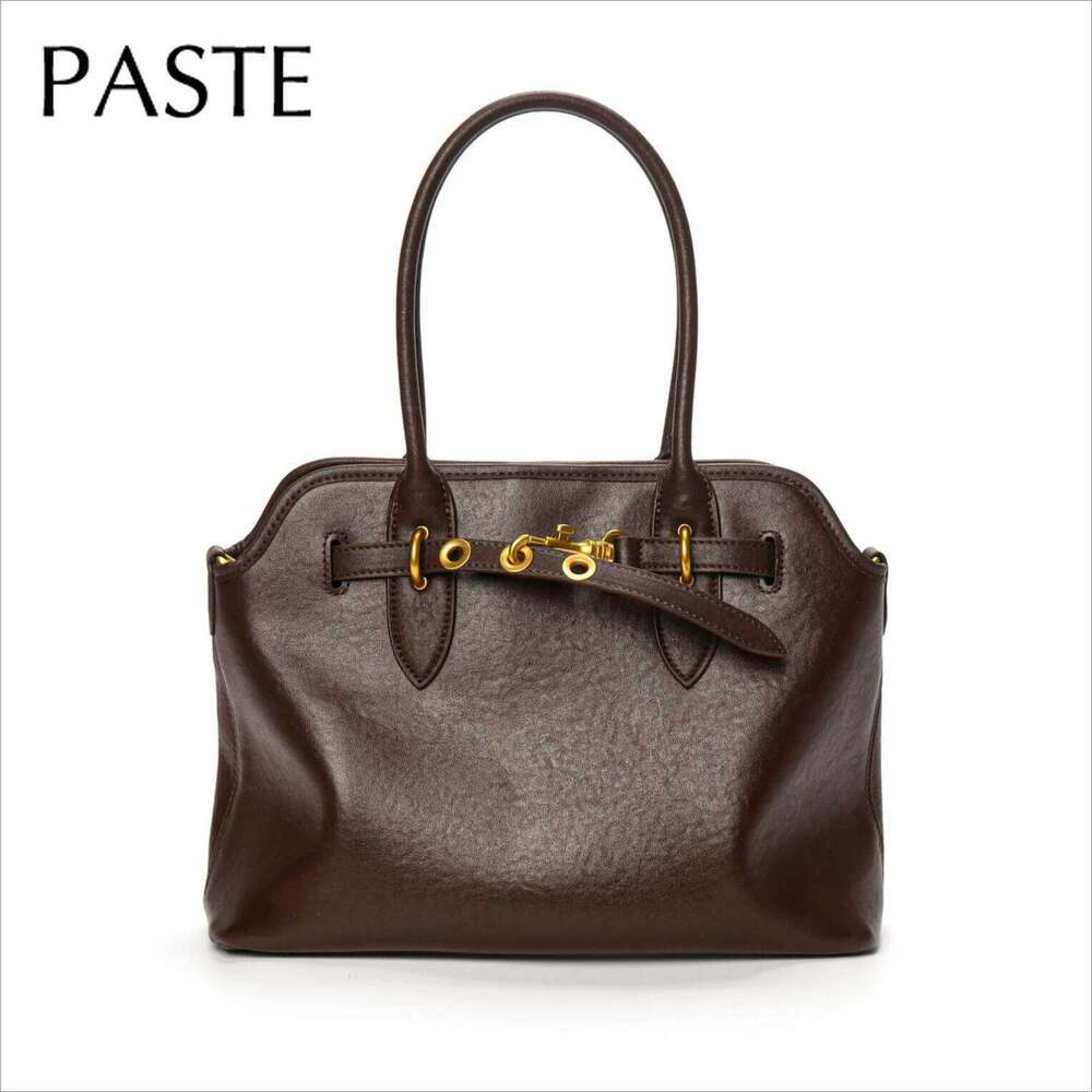 Designer Bag New Retro Designer Large Briefcase Tote First Layer Cow Leather Women Handbag High End Cowskin Bussiness Female Shoulder Bag