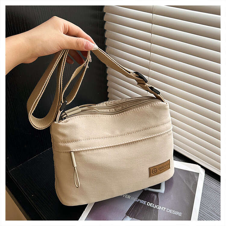 Minimalist Solid Color Nylon for Women 2024 New Multifunctional Casual Waterproof Portable Fashion Single Shoulder Crossbody Bag