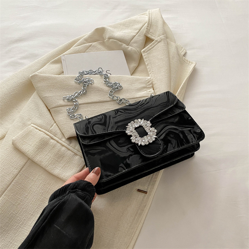 Luxury Brand Designer Bag Elegant Simple Fashion Korean Style Chain Shoulder Crossbody Bag For Women 2024 Summer New Trendy Versatile Small Square Bag