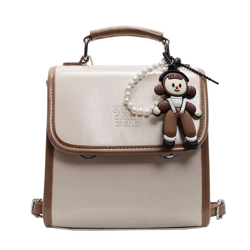 designer Vintage Bag for Women Spring Summer Handbag 2025 New High-end Simple Small Square Bag Multifunctional Casual Backpack